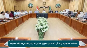 محافظ المنوفية يناقش تفاصيل تطبيق قانون الإيجار القديم وآلياته الجديدة